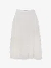 Dior Women Flounced Voile Skirt In White
