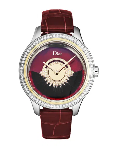 Dior Women's Grand Bal Diamond Watch, Circa 2020s In Burgundy