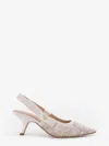 Dior Women J'a Lace Pumps With Side Bow Detail In White