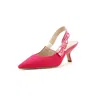 Dior J'a Canvas & Leather Slingback Pump (authentic ) In Pink