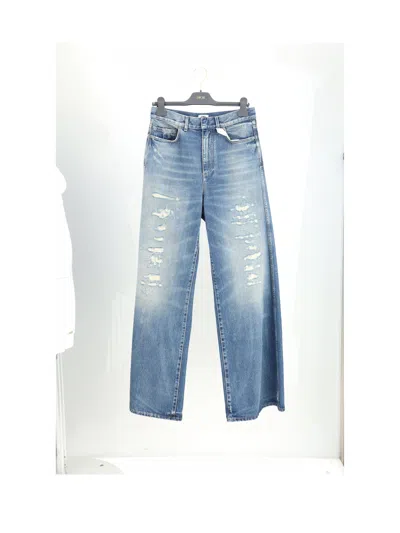 Dior Women Jeans Destroyed In Blue