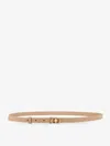 Dior Women Leather Belt With Cd Buckle In Neutral