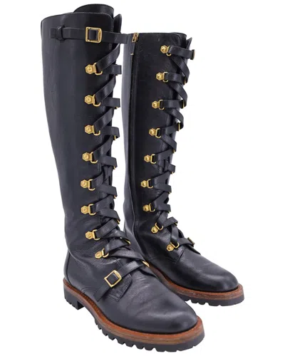 Dior Women's Leather Christian Wil Knee Boot (authentic Pre-loved)