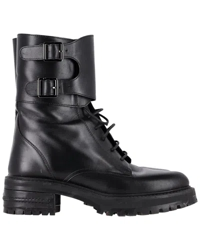 Dior Women's Leather D-trap Bootie (authentic Pre-loved) In Black