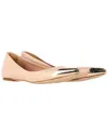 Dior Women's Leather Gold Tip Ballet Flat (authentic Pre-loved) In Neutral