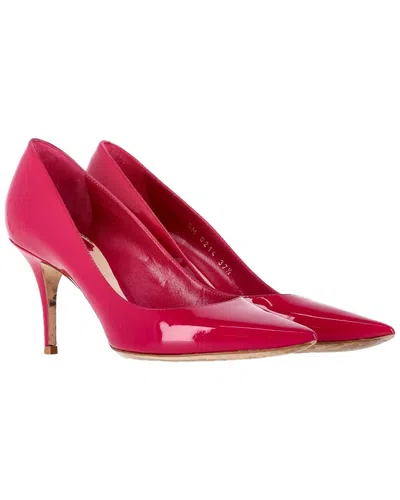 DIOR DIOR WOMEN'S LEATHER POINTED-TOE PUMP (AUTHENTIC PRE-LOVED)