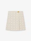 Dior Macrocannage Trouserskirt In White And Gold Wool Blend Tweed In Multi