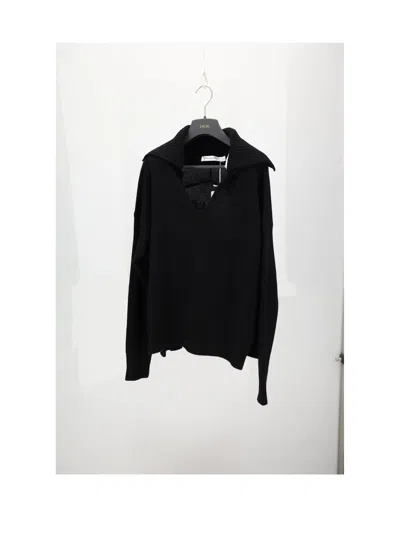 Dior Women Maglia Nera Logo Dietro In Black