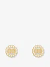 Dior Women Metal Petit Cd Circle Earrings With Gold Finishes In Gold