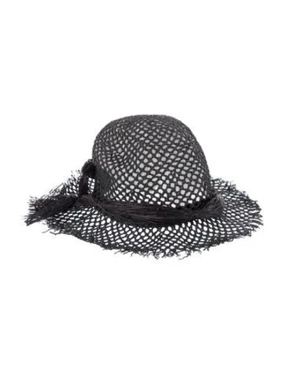 Pre-owned Dior Women's Paper Bucket Hat In Black