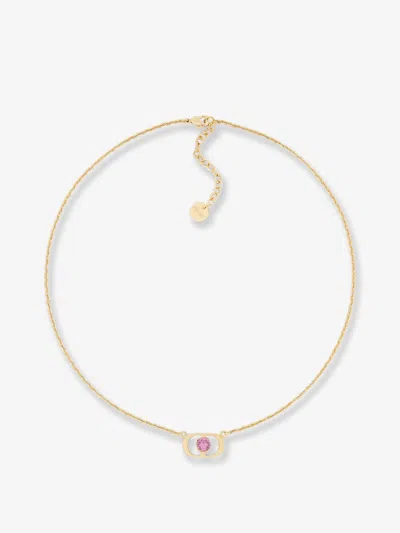 Dior Women Petit Cd Jolie Metal Necklace In Gold
