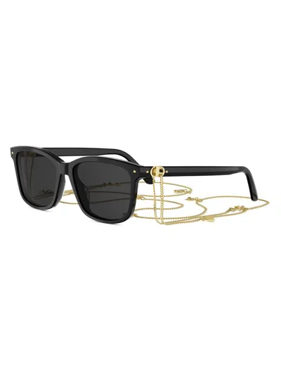 Dior Petit Cd S2i Acetate Square Sunglasses In Black