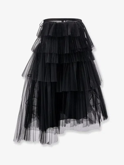 Dior Women Pleated Tulle Midi Skirt