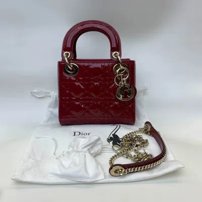 Dior Women Pre-loved Bag Brand New Condition In Burgundy