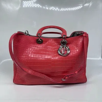 Dior Women Pre-loved Bag Very Good Condition In Red
