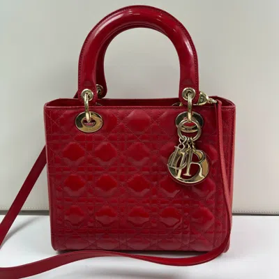 Dior Women Pre-loved Bag Very Good Condition In Red