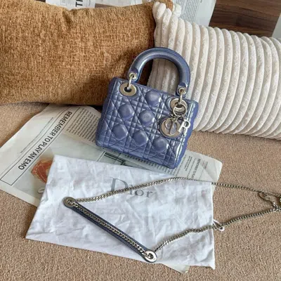 Dior Women Pre-loved Bag Very Good Condition In Blue