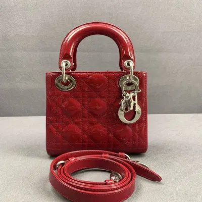 Dior Women Pre-loved Bag Very Good Condition In Red