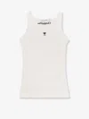 Dior Women Ribbed Cotton Tank Top In White