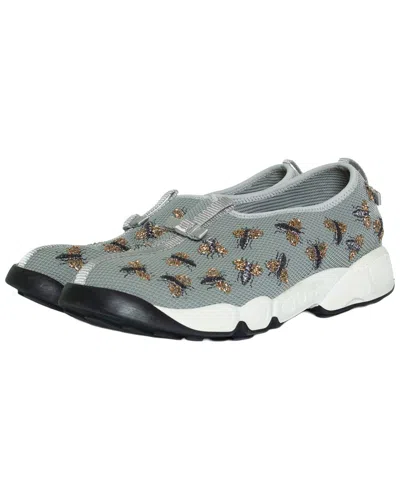 Pre-owned Dior Women's Rubber Bee Embellished Mesh Fusion Sneaker (authentic Pre-loved)