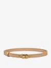 Dior Women Saddle Leather Belt In Brown