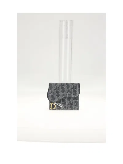 Dior Women Saddle Medium Wallet In Gray