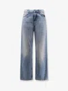 Dior Women Stonewashed Denim Jeans With  Oblique Motif Inside In Blue