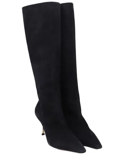 Pre-owned Dior Women's Suede High-heeled Knee-high Boot (authentic Pre-loved)