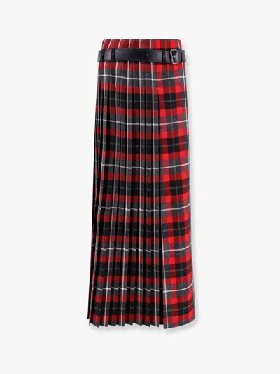 Dior Women Tartan Wool Kilt Skirt With Check'n' Motif In Multi