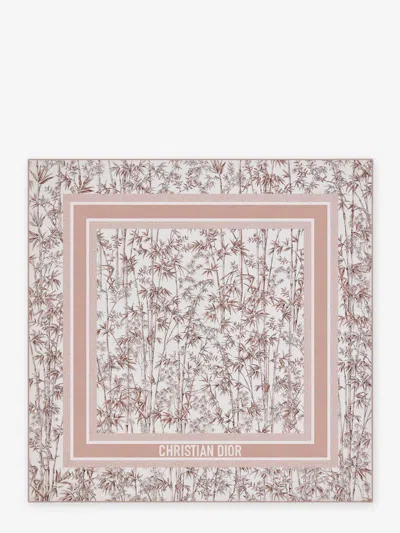 Dior Women Toile De Jouy Natura Silk Foulard In Pink