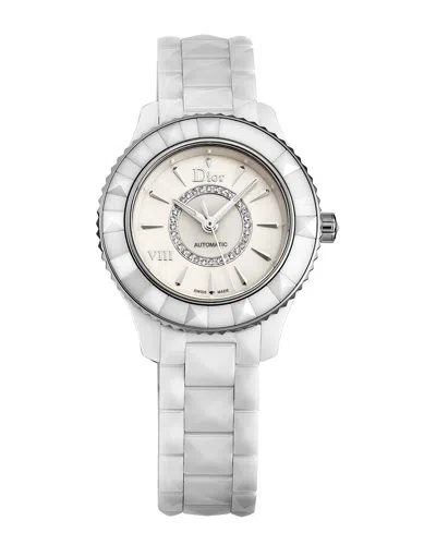 Dior Women's Viii Diamond Watch In White
