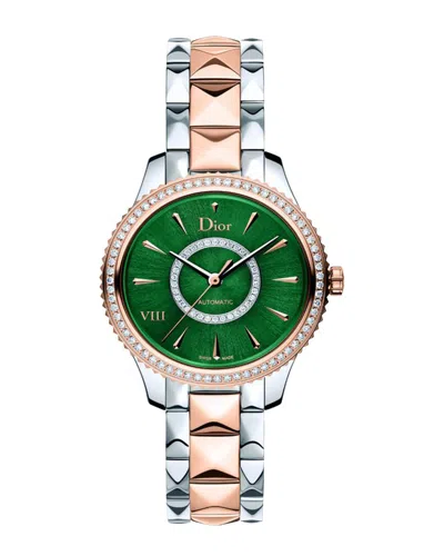 Dior Women's Viii Montaigne Diamond Watch In Green