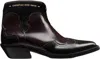 Dior Stylish Heeled Ankle Boots For Women In Black And Amaranth In Black And Amaranth
