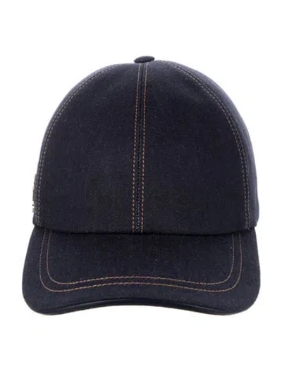 Pre-owned Dior Womens' Cotton Baseball Hat W/tags In Blue