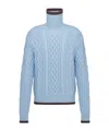 Dior Wool And Cashmere Knitted Sweater In Blue