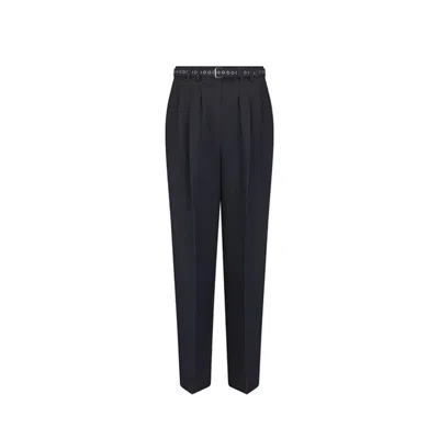 Dior Wool And Silk Pants In Black
