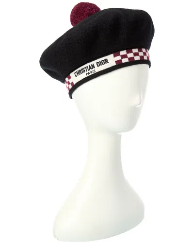 Dior Wool Beret In Black