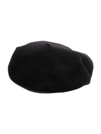 Pre-owned Dior Wool Beret In Black