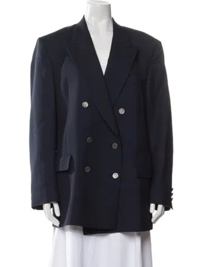 Pre-owned Dior Wool Blazer In Blue