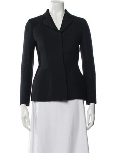 Pre-owned Dior Wool Blazer In Blue