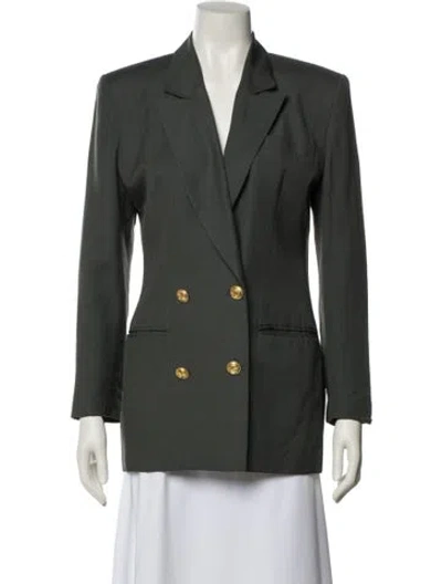 Pre-owned Dior Wool Blazer In Green