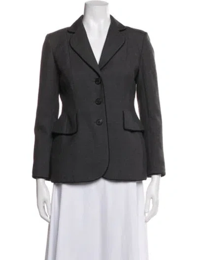 Pre-owned Dior Wool Blazer In Grey