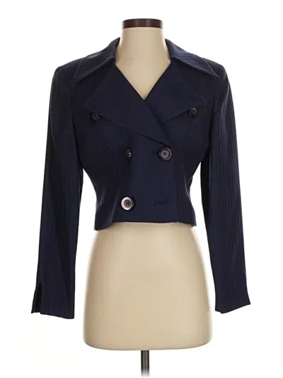 Pre-owned Dior Wool Blazer Jacket In Blue