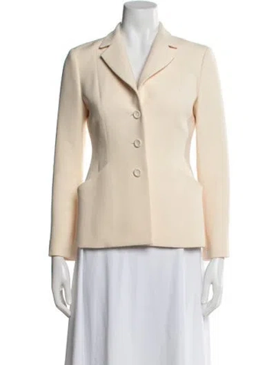 Pre-owned Dior Wool Blazer In Neutral