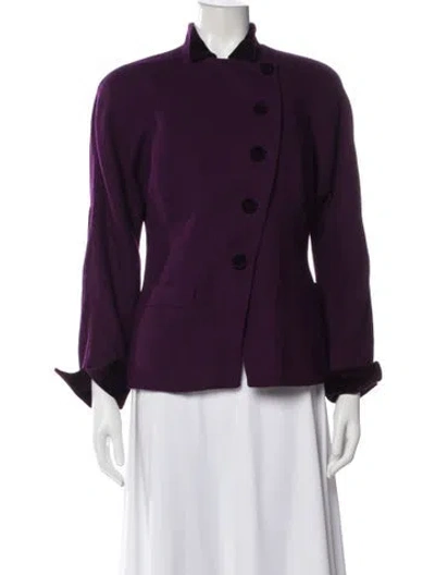 Pre-owned Dior Wool Blazer In Purple