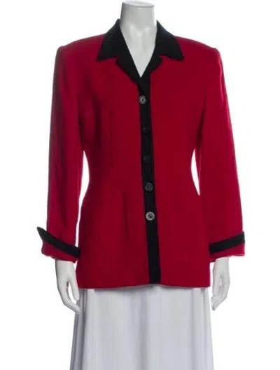 Pre-owned Dior Wool Blazer In Red