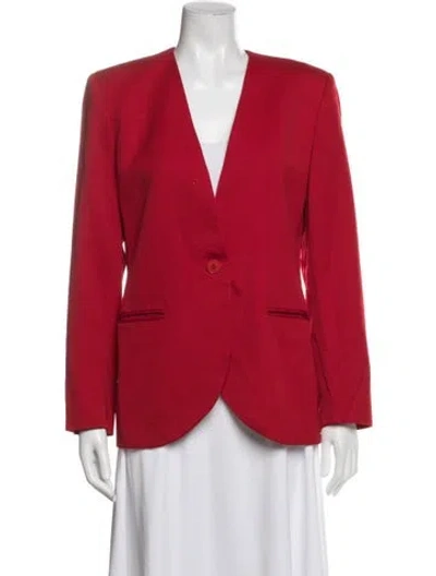 Pre-owned Dior Wool Blazer In Red