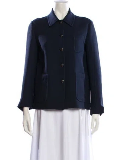 Pre-owned Dior Wool Blazer W/ Tags In Blue