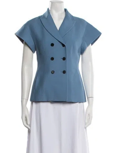 Pre-owned Dior Wool Blazer W/ Tags In Blue
