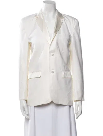 Pre-owned Dior Wool Blazer In White